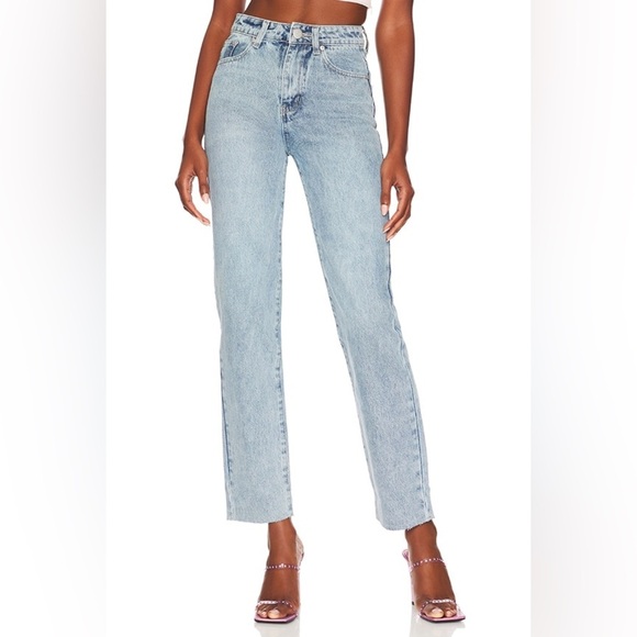 superdown Denim - Superdown Dylan Straight Denim Jeans Vintage Blue High Waist size 26 100% cotton